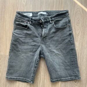 ZARA Shorts Men 28 Black Baggy Fit Shorts Denim Jeans Skater Y2K